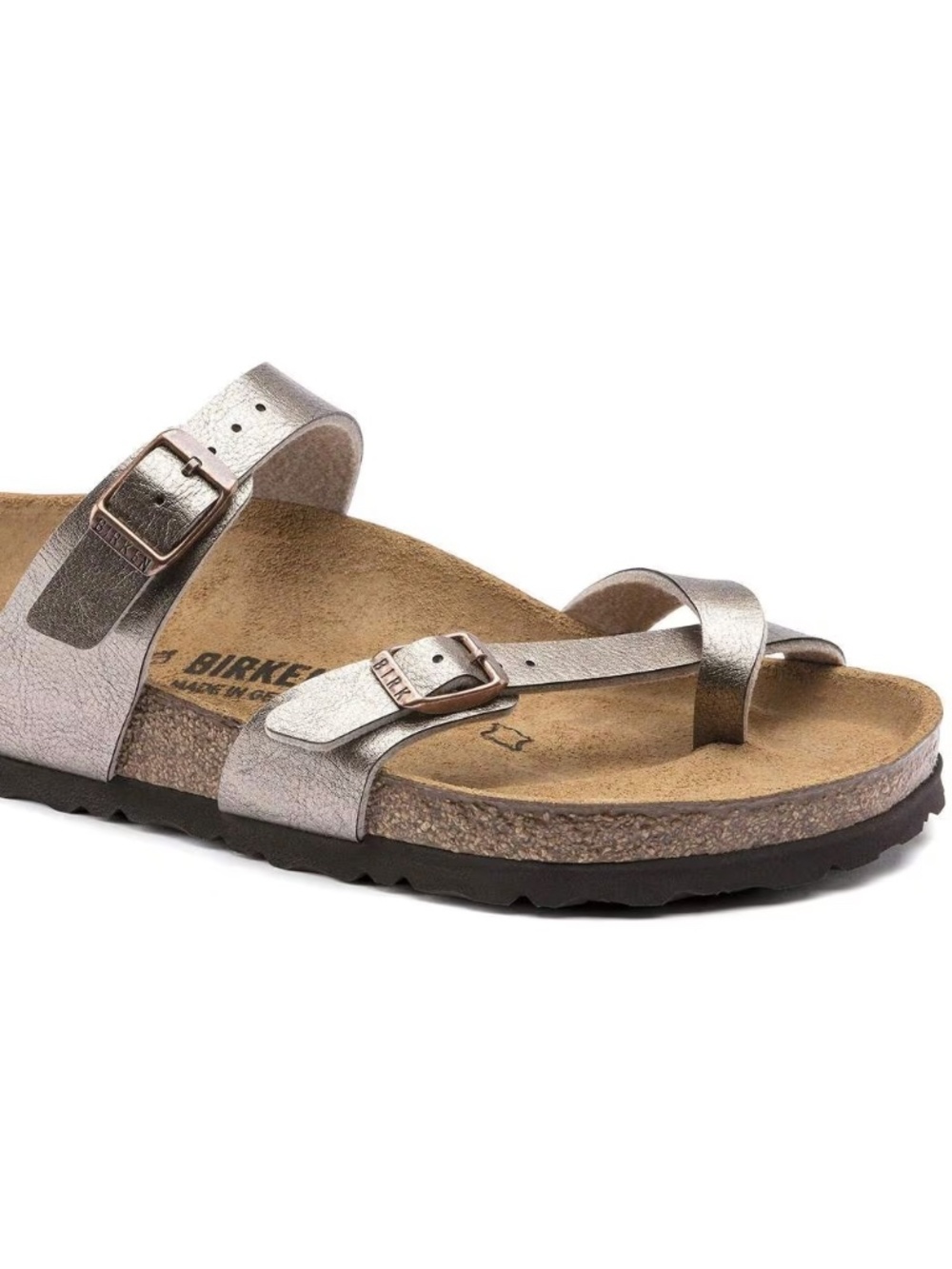 NEW Birkenstock Mayari Graceful Taupe Birko-Flor Sandals EU 41 US 10 Women
